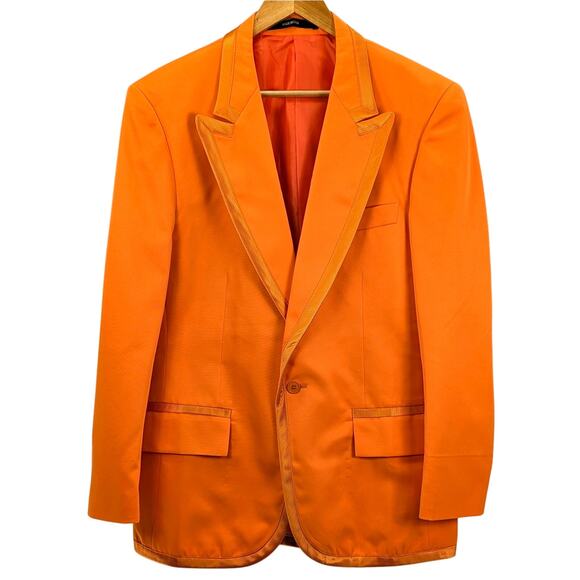 Bright Orange 5-Piece Tuxedo Suit Medium | Statement Dopamine Prom Wedding Party - Picture 3 of 16